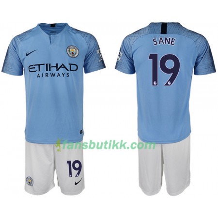 Fotballdrakt Manchester City SANE 19 Barn Hjemmetrøye 2018-2019 Kortermet